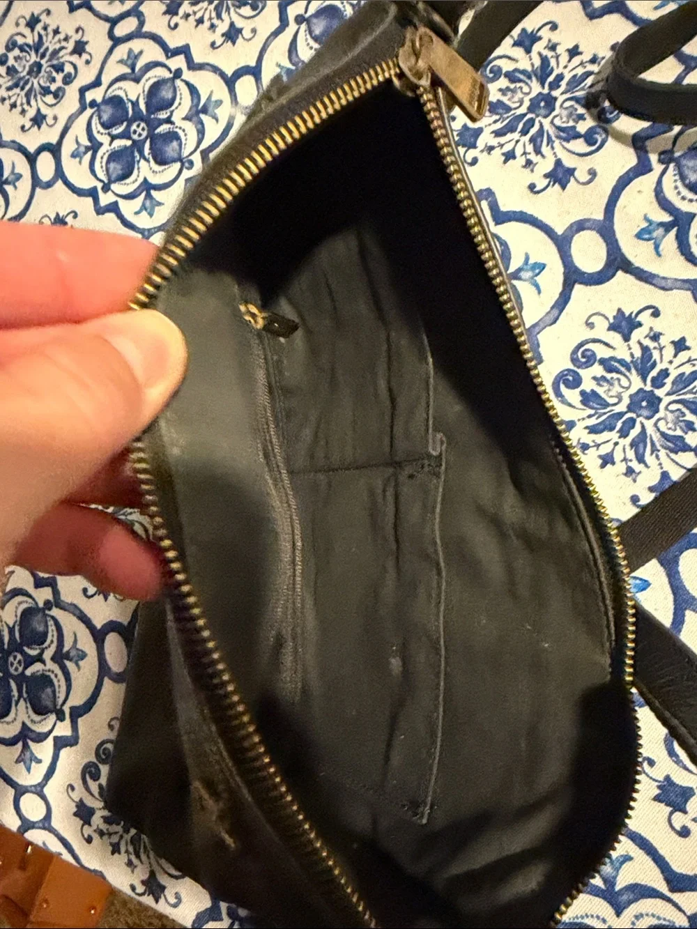 Fossil Black Crossbody Bag with Gold Hardware *DEFECTS*